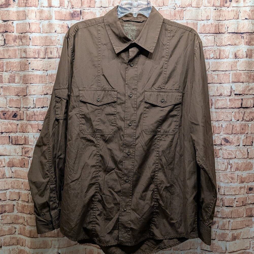 Old Navy 94 Shirt Brown Button Down Size Large